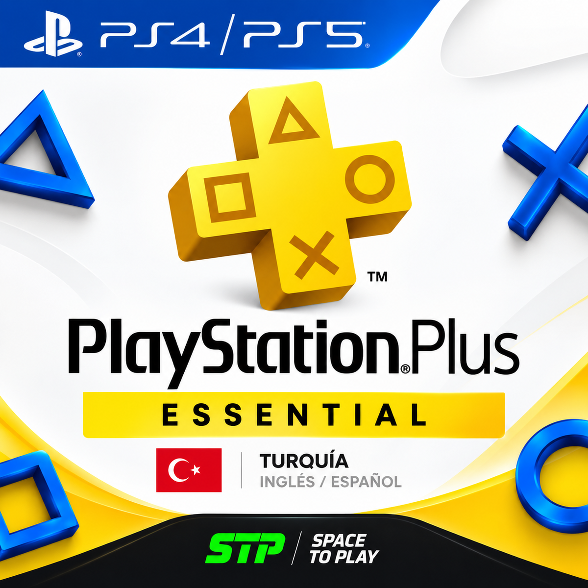 PlayStation Plus Essential| 1, 3 y 12 Meses | Inglés / Español — Turquía