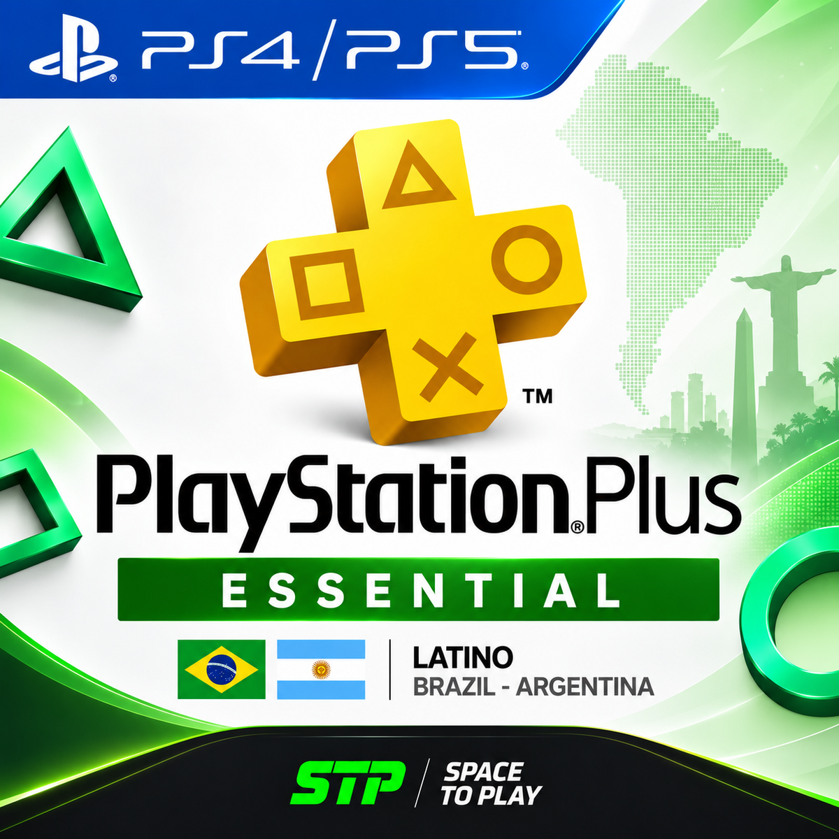 PlayStation Plus Essential| 3 y 12 Meses | Latino —Brazil - Argentina