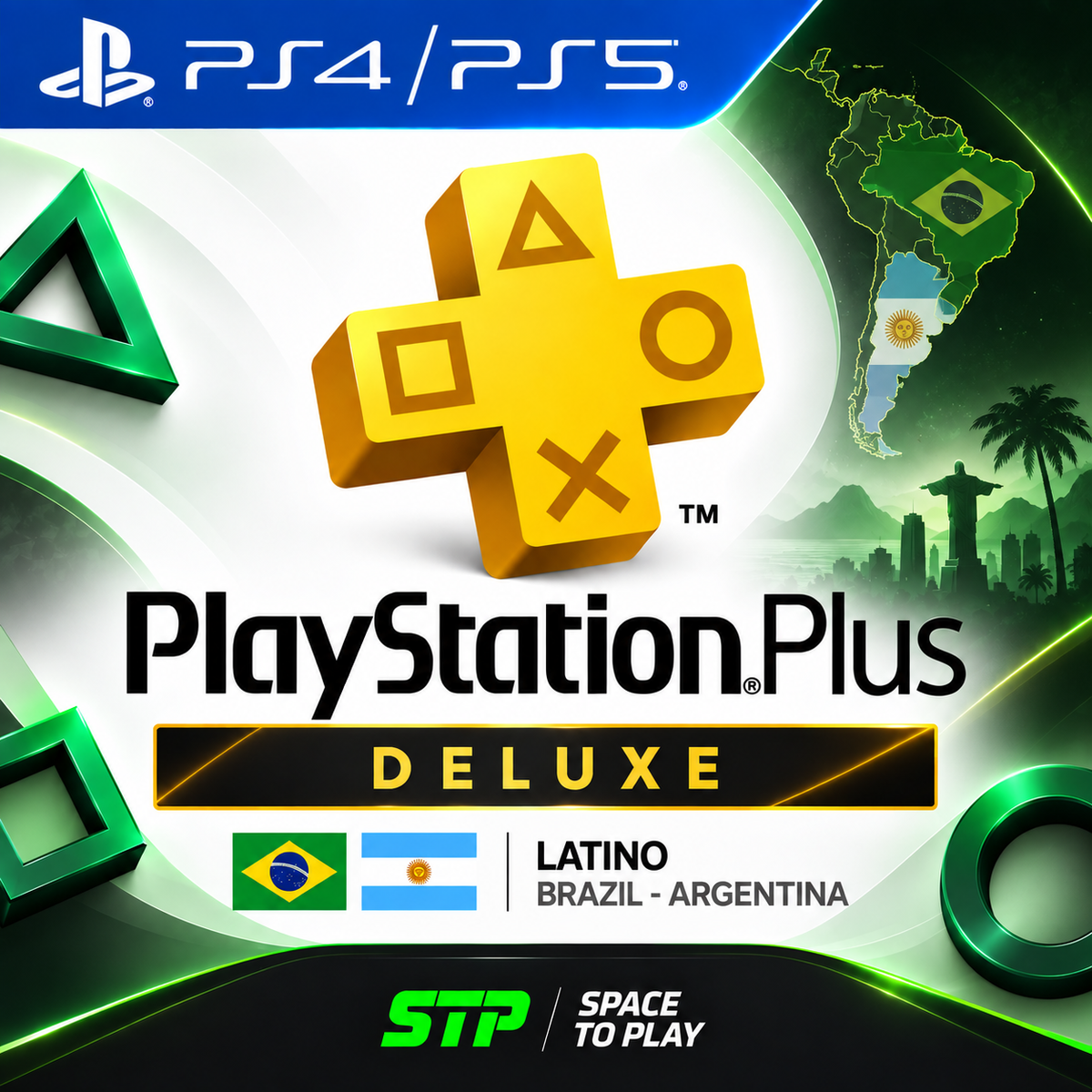 PlayStation Plus Deluxe| 3 y 12 Meses | Latino — Brazil - Argentina